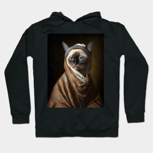 Royal Portrait of a Siamese Cat Hoodie